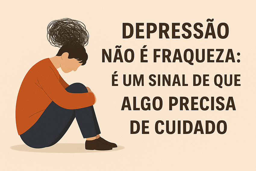Depressão não é fraqueza: é um sinal de que algo precisa de cuidado